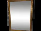Miroir doré rectangulaire lignes pures 59x79cm
