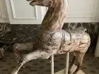 Cheval de manège ancien en bois