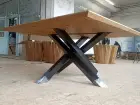Table bois 160x160cm emballée (Pied démonté