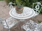 1salon de jardin table 80 cm et 4 chaises